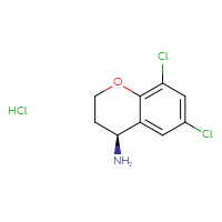 Chemical structure of (4S)-6,8-dichloro-3,4-dihydro-2H-1-benzopyran-4-amine hydrochloride - CSSB03436537689