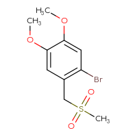 Chemical structure of 1-bromo-2-(methanesulfonylmethyl)-4,5-dimethoxybenzene - CSSB00085710837
