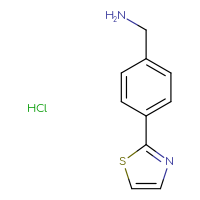 Chemical structure of 1-[4-(1,3-thiazol-2-yl)phenyl]methanamine hydrochloride - CSSB00015200167