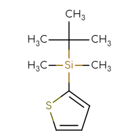Chemical structure of tert-butyldimethyl(thiophen-2-yl)silane - CSSB00000070619