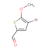 Chemical structure of 4-bromo-5-methoxythiophene-2-carbaldehyde - CSSB00000691399