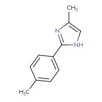 Chemical structure of 4-methyl-2-(4-methylphenyl)-1H-imidazole - CSSB00012000914