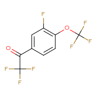 Chemical structure of 2,2,2-trifluoro-1-[3-fluoro-4-(trifluoromethoxy)phenyl]ethan-1-one - CSSB06633776282