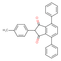 Chemical structure of 2-(4-methylphenyl)-4,7-diphenyl-2,3-dihydro-1H-indene-1,3-dione - CSSB00121705027
