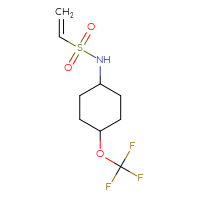 Chemical structure of N-[4-(trifluoromethoxy)cyclohexyl]ethene-1-sulfonamide - CSMB06713510974