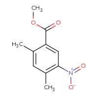 Chemical structure of methyl 2,4-dimethyl-5-nitrobenzoate - CSSB00000749682