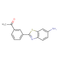 Chemical structure of 1-[3-(6-amino-1,3-benzothiazol-2-yl)phenyl]ethan-1-one - CSSB06587417657