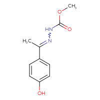 Chemical structure of N'-[1-(4-hydroxyphenyl)ethylidene]methoxycarbohydrazide - CSSB00021188679