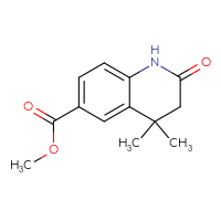 Chemical structure of methyl 4,4-dimethyl-2-oxo-1,2,3,4-tetrahydroquinoline-6-carboxylate - CSSB00020639003