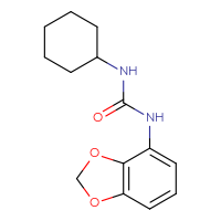 Chemical structure of 3-(2H-1,3-benzodioxol-4-yl)-1-cyclohexylurea - CSSB00047474233