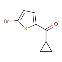 Chemical structure of (5-bromothiophen-2-yl)(cyclopropyl)methanone - CSSB00000709927