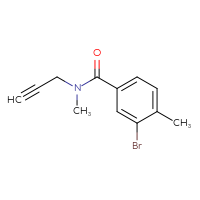 Chemical structure of 3-bromo-N,4-dimethyl-N-(prop-2-yn-1-yl)benzamide - CSSB00013048396