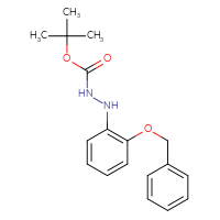 Chemical structure of N'-[2-(benzyloxy)phenyl](tert-butoxy)carbohydrazide - CSSB21331813328