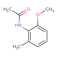 Chemical structure of N-(2-methoxy-6-methylphenyl)acetamide - CSSB00010492598