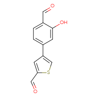 Chemical structure of 4-(4-formyl-3-hydroxyphenyl)thiophene-2-carbaldehyde - CSSB00010139677