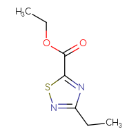 Chemical structure of ethyl 3-ethyl-1,2,4-thiadiazole-5-carboxylate - CSSB00038782366