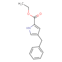Chemical structure of ethyl 4-benzyl-1H-pyrrole-2-carboxylate - CSSB02399891972