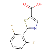 Chemical structure of 2-(2,6-difluorophenyl)-1,3-thiazole-5-carboxylic acid - CSSB00011266551