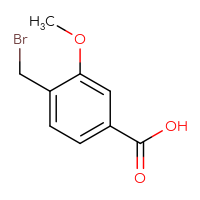 Chemical structure of 4-(bromomethyl)-3-methoxybenzoic acid - CSSB00015630422