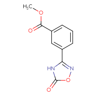 Chemical structure of methyl 3-(5-oxo-4,5-dihydro-1,2,4-oxadiazol-3-yl)benzoate - CSSB00037291801