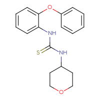 Chemical structure of 3-(oxan-4-yl)-1-(2-phenoxyphenyl)thiourea - CSSB00203682613