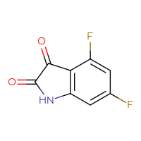 Chemical structure of 4,6-difluoro-2,3-dihydro-1H-indole-2,3-dione - CSSB00000742343