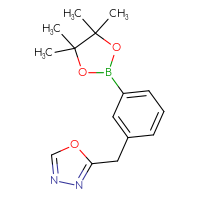 Chemical structure of 2-{[3-(4,4,5,5-tetramethyl-1,3,2-dioxaborolan-2-yl)phenyl]methyl}-1,3,4-oxadiazole - CSSB00010270275