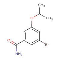 Chemical structure of 3-bromo-5-(propan-2-yloxy)benzamide - CSSB00021299126