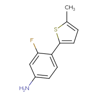 Chemical structure of 3-fluoro-4-(5-methylthiophen-2-yl)aniline - CSSB00011523005