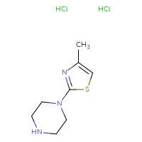 Chemical structure of 1-(4-methyl-1,3-thiazol-2-yl)piperazine dihydrochloride - CSSB00025745502