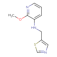 Chemical structure of 2-methoxy-N-[(1,3-thiazol-5-yl)methyl]pyridin-3-amine - CSSB00000710197