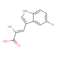 Chemical structure of (2Z)-3-(5-fluoro-1H-indol-3-yl)-2-sulfanylprop-2-enoic acid - CSSB00029144038
