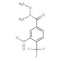 Chemical structure of N-methoxy-N-methyl-3-nitro-4-(trifluoromethyl)benzamide - CSSB02271959374