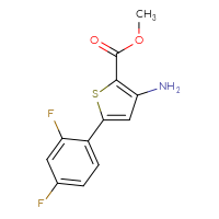 Chemical structure of methyl 3-amino-5-(2,4-difluorophenyl)thiophene-2-carboxylate - CSSB00000767375