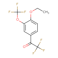 Chemical structure of 1-[4-ethoxy-3-(trifluoromethoxy)phenyl]-2,2,2-trifluoroethan-1-one - CSSB21103686331