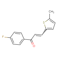 Chemical structure of 1-(4-fluorophenyl)-3-(5-methylthiophen-2-yl)prop-2-en-1-one - CSSB00103410310