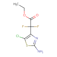 Chemical structure of ethyl 2-(2-amino-5-chloro-1,3-thiazol-4-yl)-2,2-difluoroacetate - CSSB03553605819