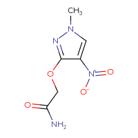 Chemical structure of 2-[(1-methyl-4-nitro-1H-pyrazol-3-yl)oxy]acetamide - CSSB02128219647