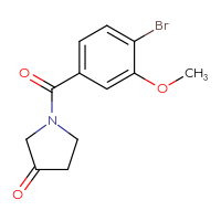 Chemical structure of 1-(4-bromo-3-methoxybenzoyl)pyrrolidin-3-one - CSSB02163438938