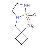 Chemical structure of 2-[(1-methylcyclobutyl)methyl]-1λ⁶,2,5-thiadiazolidine-1,1-dione - CSMB00154569070