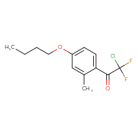 Chemical structure of 1-(4-butoxy-2-methylphenyl)-2-chloro-2,2-difluoroethan-1-one - CSSB21103684548