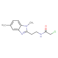 Chemical structure of 2-chloro-N-[2-(1,5-dimethyl-1H-1,3-benzodiazol-2-yl)ethyl]acetamide - CSSB01558549600