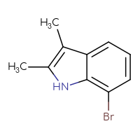 Chemical structure of 7-bromo-2,3-dimethyl-1H-indole - CSSB00000704013