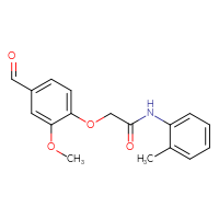 Chemical structure of 2-(4-formyl-2-methoxyphenoxy)-N-(2-methylphenyl)acetamide - CSSB00015197224