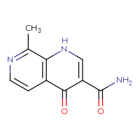 Chemical structure of 8-methyl-4-oxo-1,4-dihydro-1,7-naphthyridine-3-carboxamide - CSSB06954754010