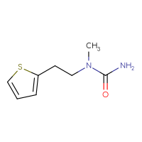 Chemical structure of 1-methyl-1-[2-(thiophen-2-yl)ethyl]urea - CSSB00012477675