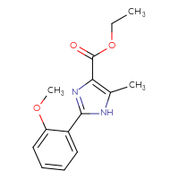 Chemical structure of ethyl 2-(2-methoxyphenyl)-5-methyl-1H-imidazole-4-carboxylate - CSSB00000440497