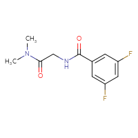Chemical structure of 2-[(3,5-difluorophenyl)formamido]-N,N-dimethylacetamide - CSSB00026863747