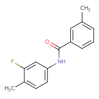 Chemical structure of N-(3-fluoro-4-methylphenyl)-3-methylbenzamide - CSSB00046191163