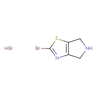 Chemical structure of 2-bromo-4H,5H,6H-pyrrolo[3,4-d][1,3]thiazole hydrobromide - CSSB00025707663